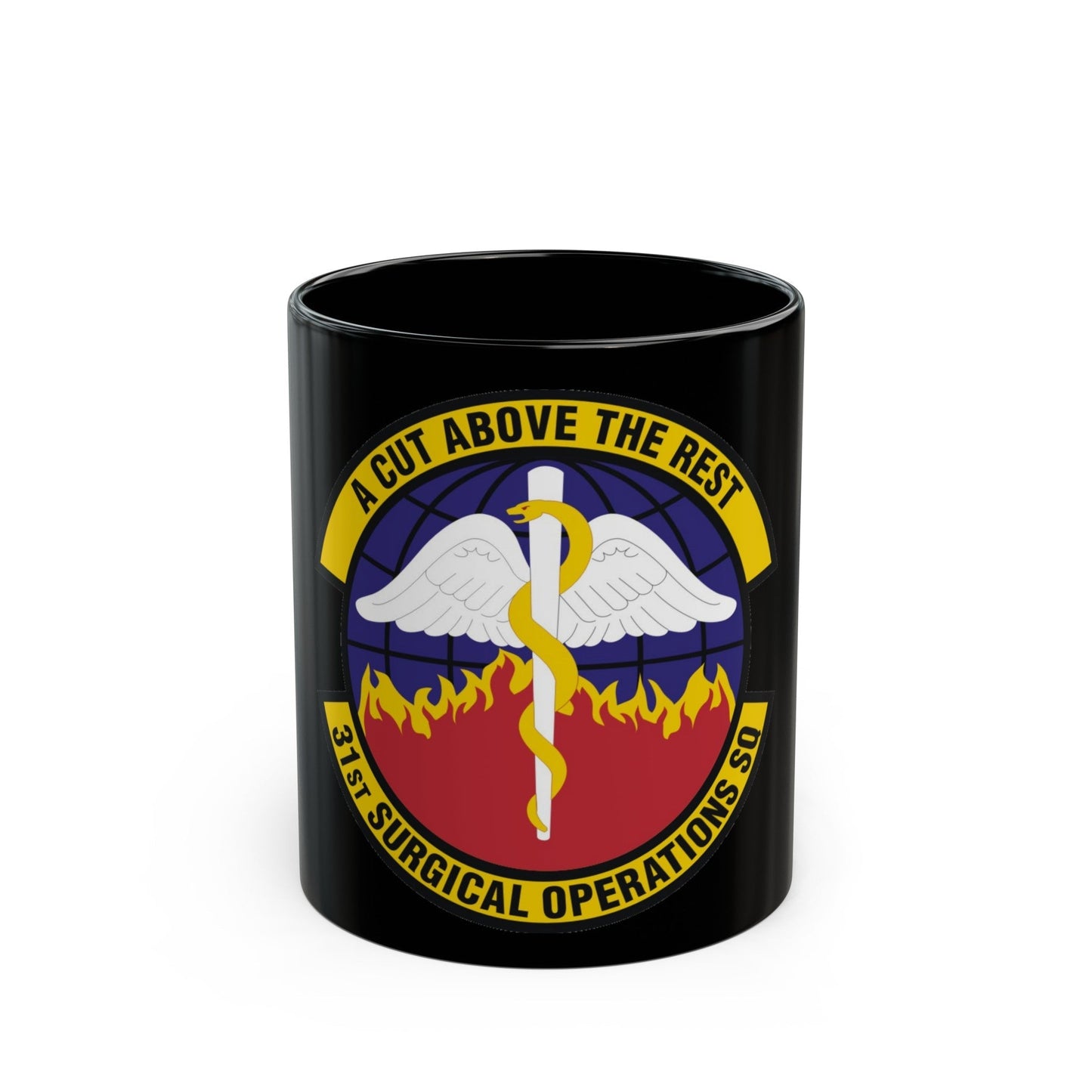 31st Surgical Operations Squadron (U.S. Air Force) Black Coffee Mug-11oz-The Sticker Space