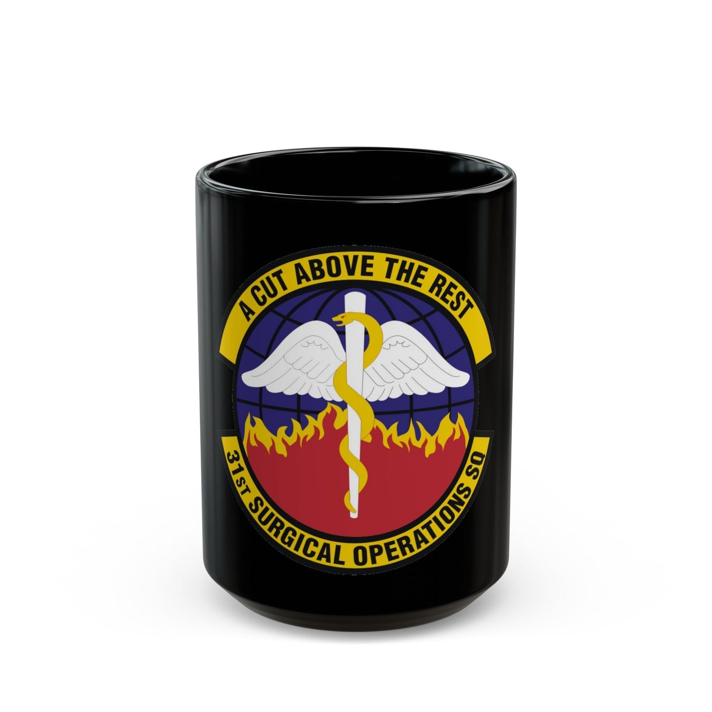 31st Surgical Operations Squadron (U.S. Air Force) Black Coffee Mug-15oz-The Sticker Space