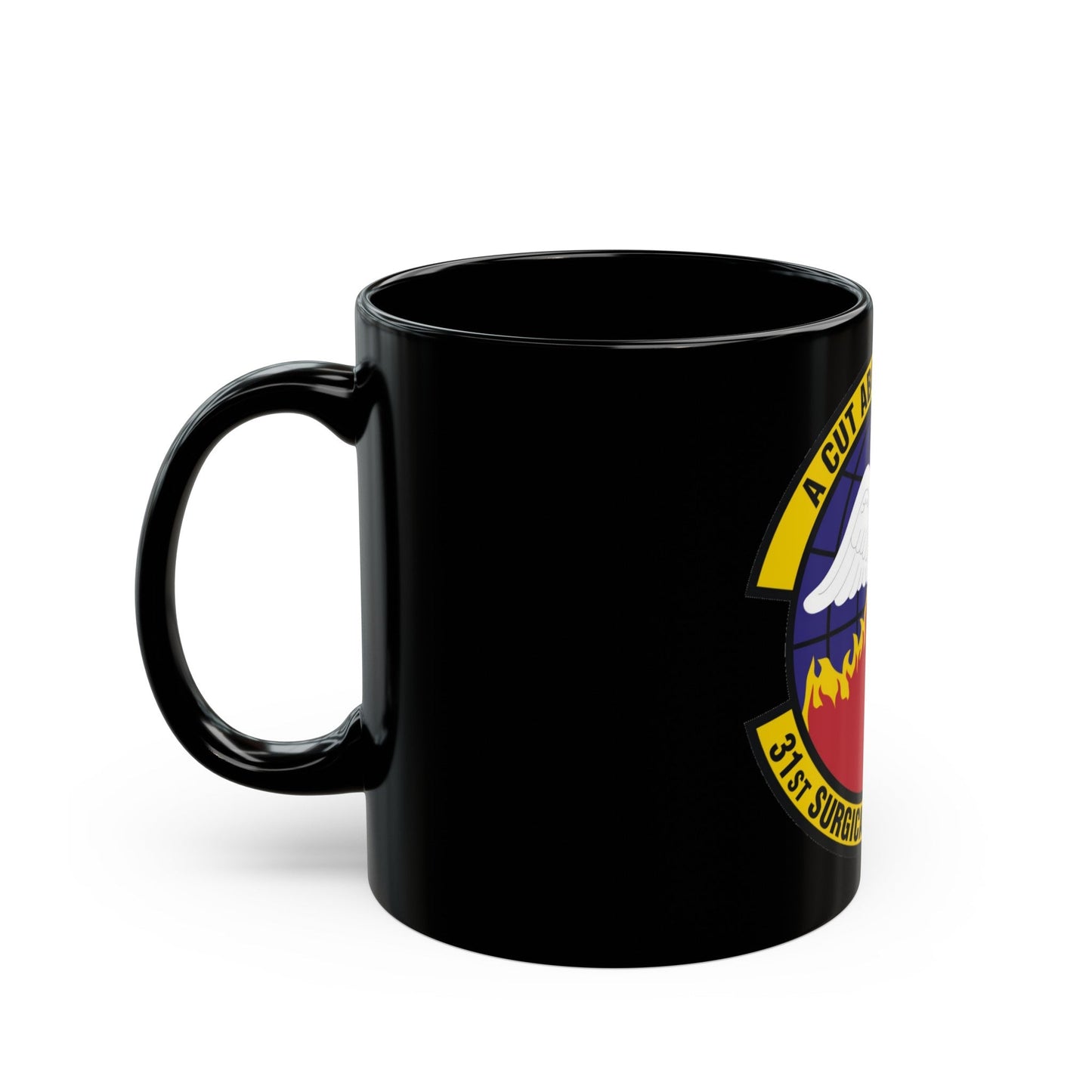 31st Surgical Operations Squadron (U.S. Air Force) Black Coffee Mug-The Sticker Space