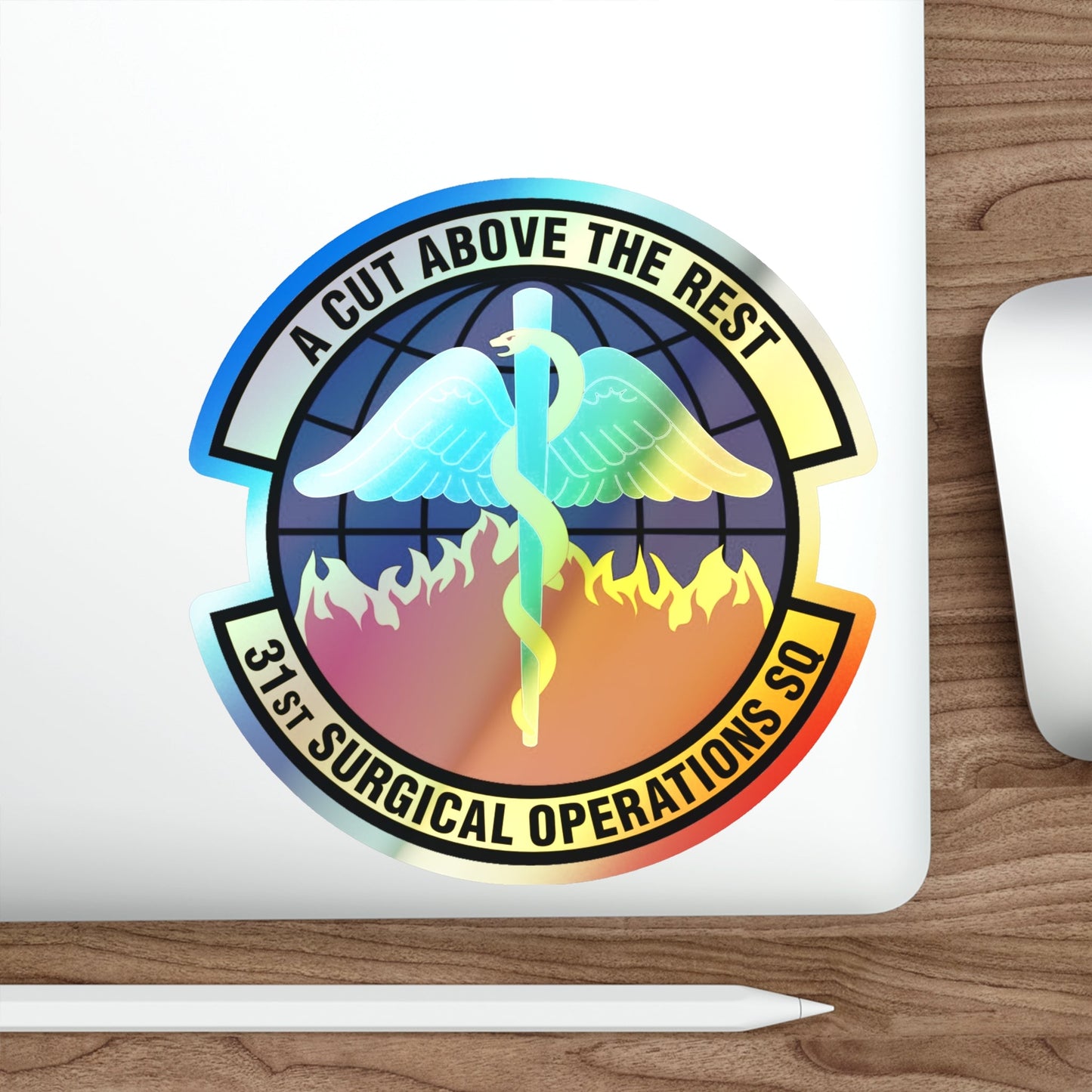 31st Surgical Operations Squadron (U.S. Air Force) Holographic STICKER Die-Cut Vinyl Decal-The Sticker Space