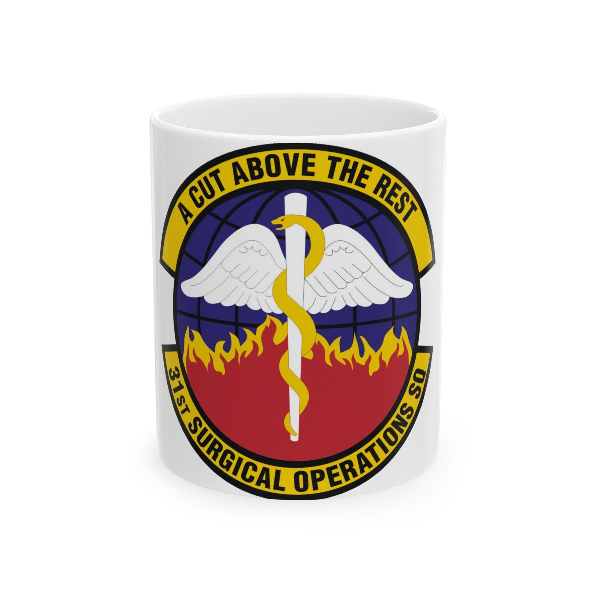 31st Surgical Operations Squadron (U.S. Air Force) White Coffee Mug-11oz-The Sticker Space