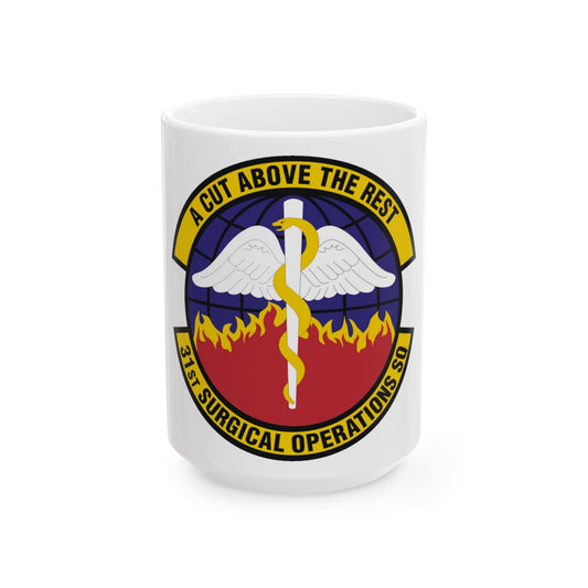 31st Surgical Operations Squadron (U.S. Air Force) White Coffee Mug-15oz-The Sticker Space