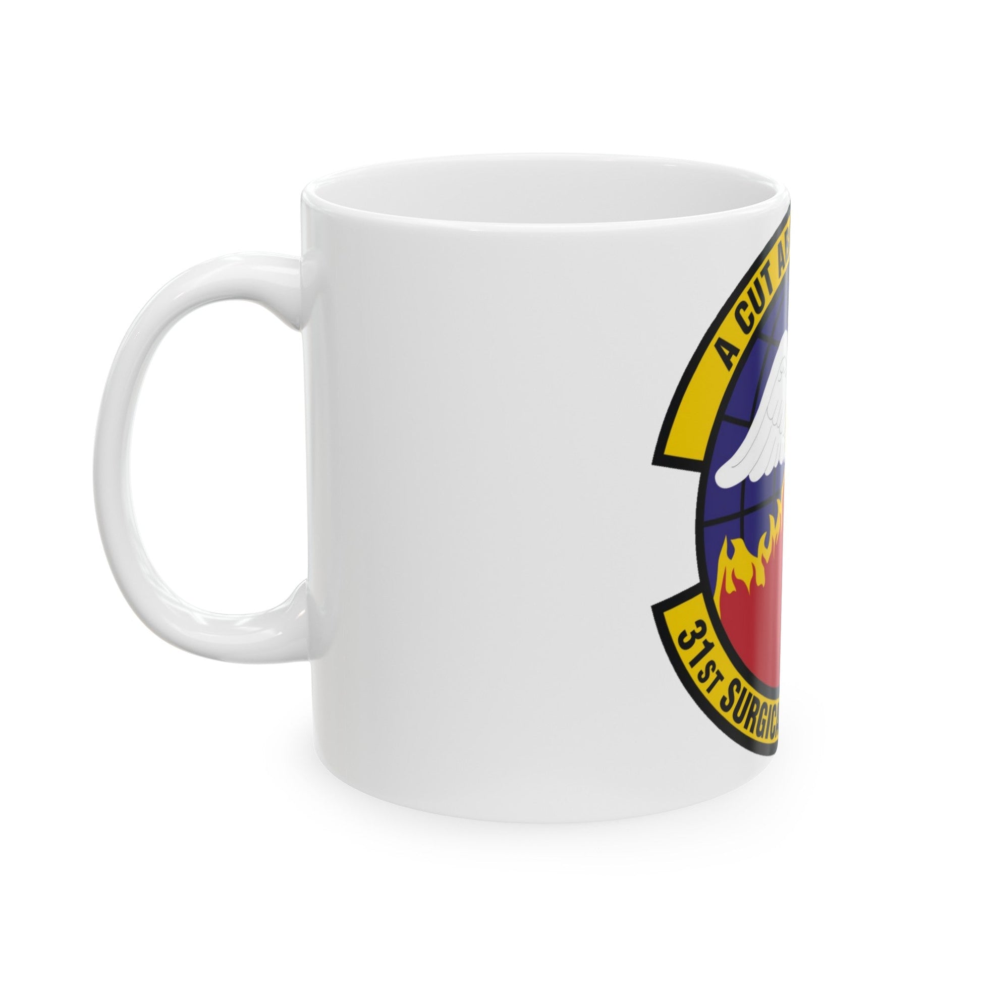 31st Surgical Operations Squadron (U.S. Air Force) White Coffee Mug-The Sticker Space