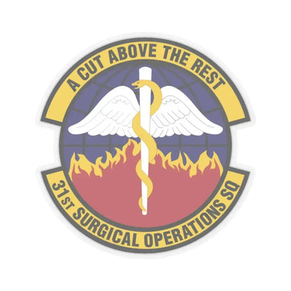31st Surgical Operations Squadron (U.S. Air Force) STICKER Vinyl Kiss-Cut Decal 3 Inch Transparent - The Sticker Space