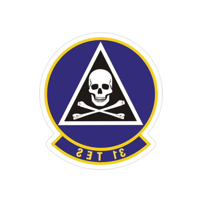 31st Test and Evaluation Squadron (U.S. Air Force) REVERSE PRINT Transparent STICKER-2" × 2"-The Sticker Space