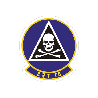 31st Test and Evaluation Squadron (U.S. Air Force) REVERSE PRINT Transparent STICKER-3" × 3"-The Sticker Space