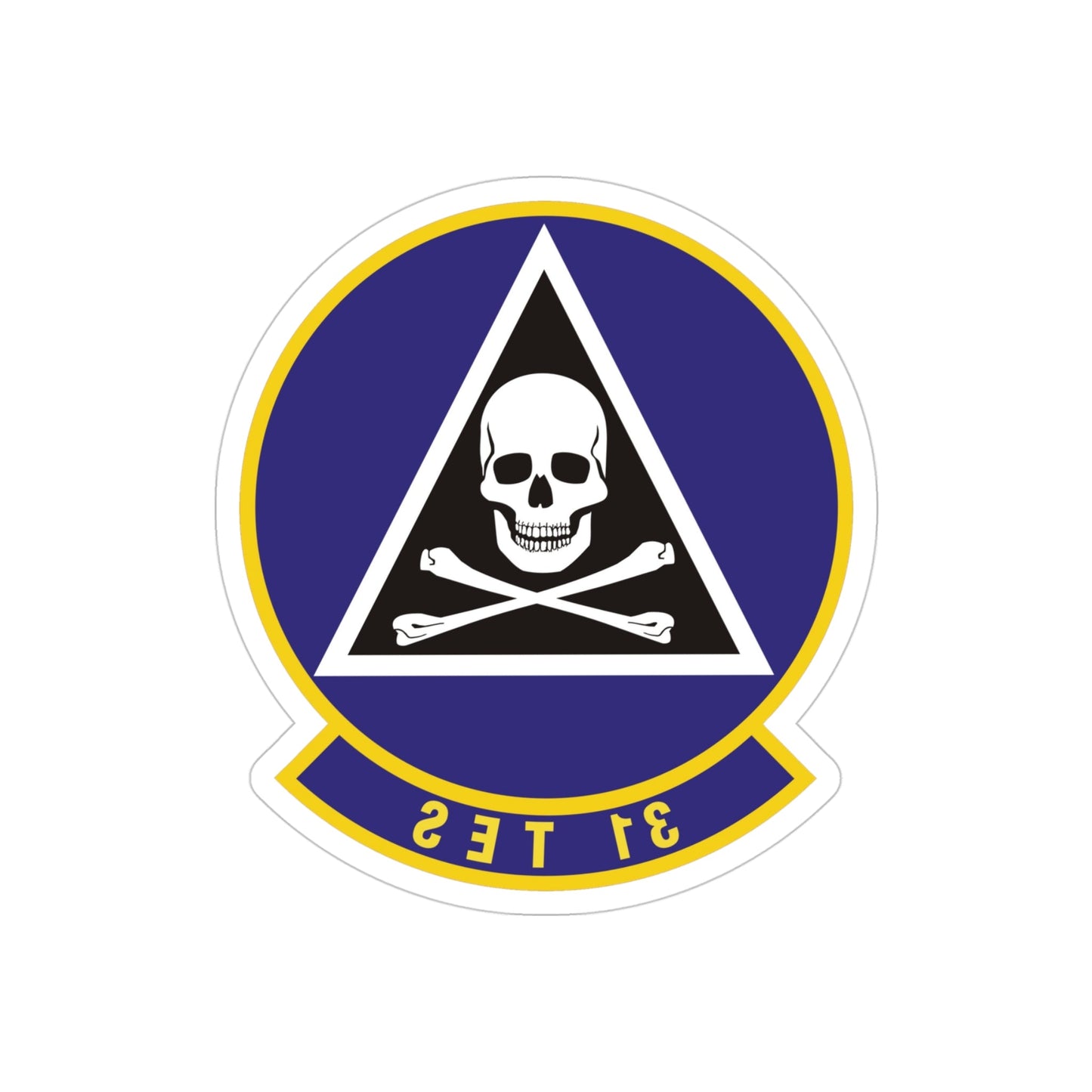 31st Test and Evaluation Squadron (U.S. Air Force) REVERSE PRINT Transparent STICKER-4" × 4"-The Sticker Space