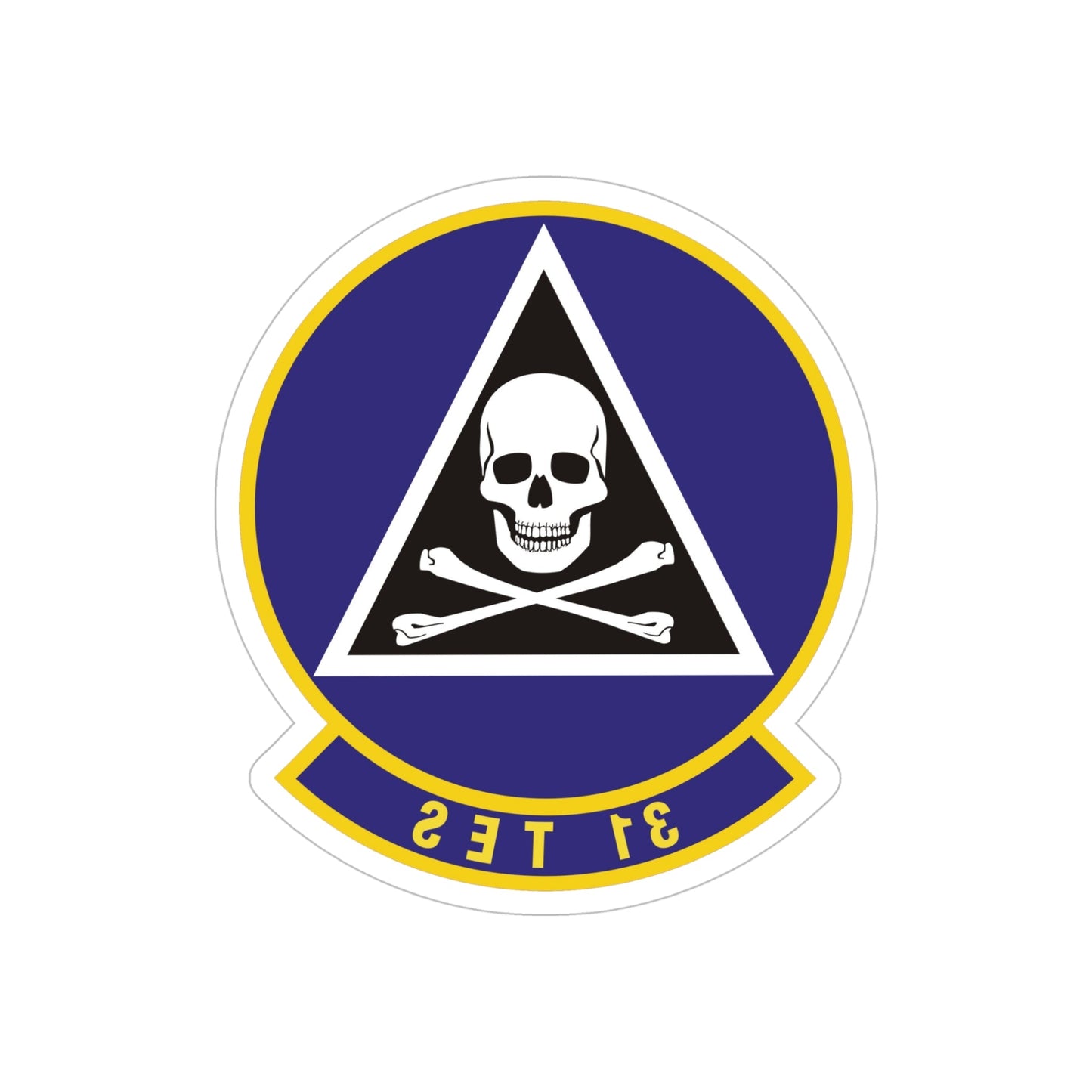 31st Test and Evaluation Squadron (U.S. Air Force) REVERSE PRINT Transparent STICKER-5" × 5"-The Sticker Space