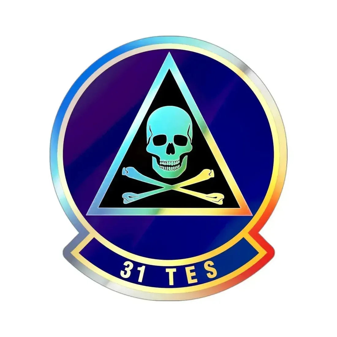 31st Test and Evaluation Squadron (U.S. Air Force) Holographic STICKER Die-Cut Vinyl Decal 3 Inch Holographic - The Sticker Space