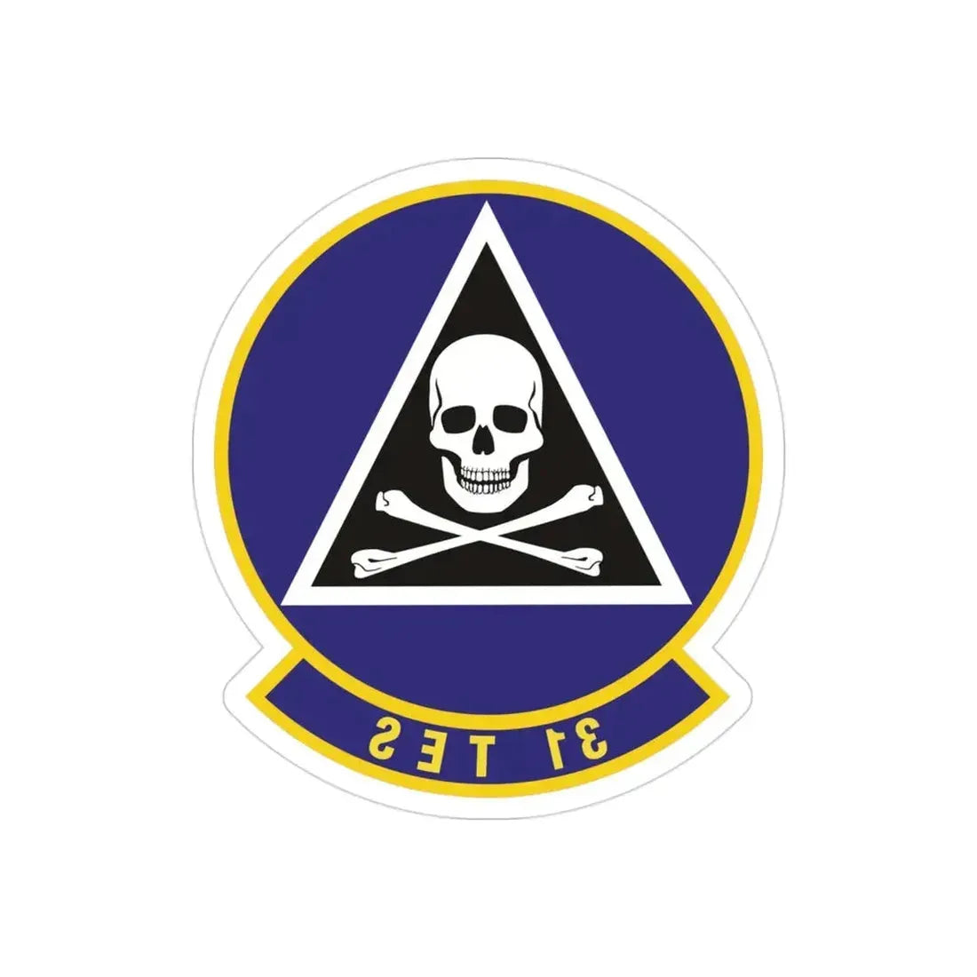 31st Test and Evaluation Squadron (U.S. Air Force) REVERSE PRINT Transparent Die-Cut STICKER - The Sticker Space