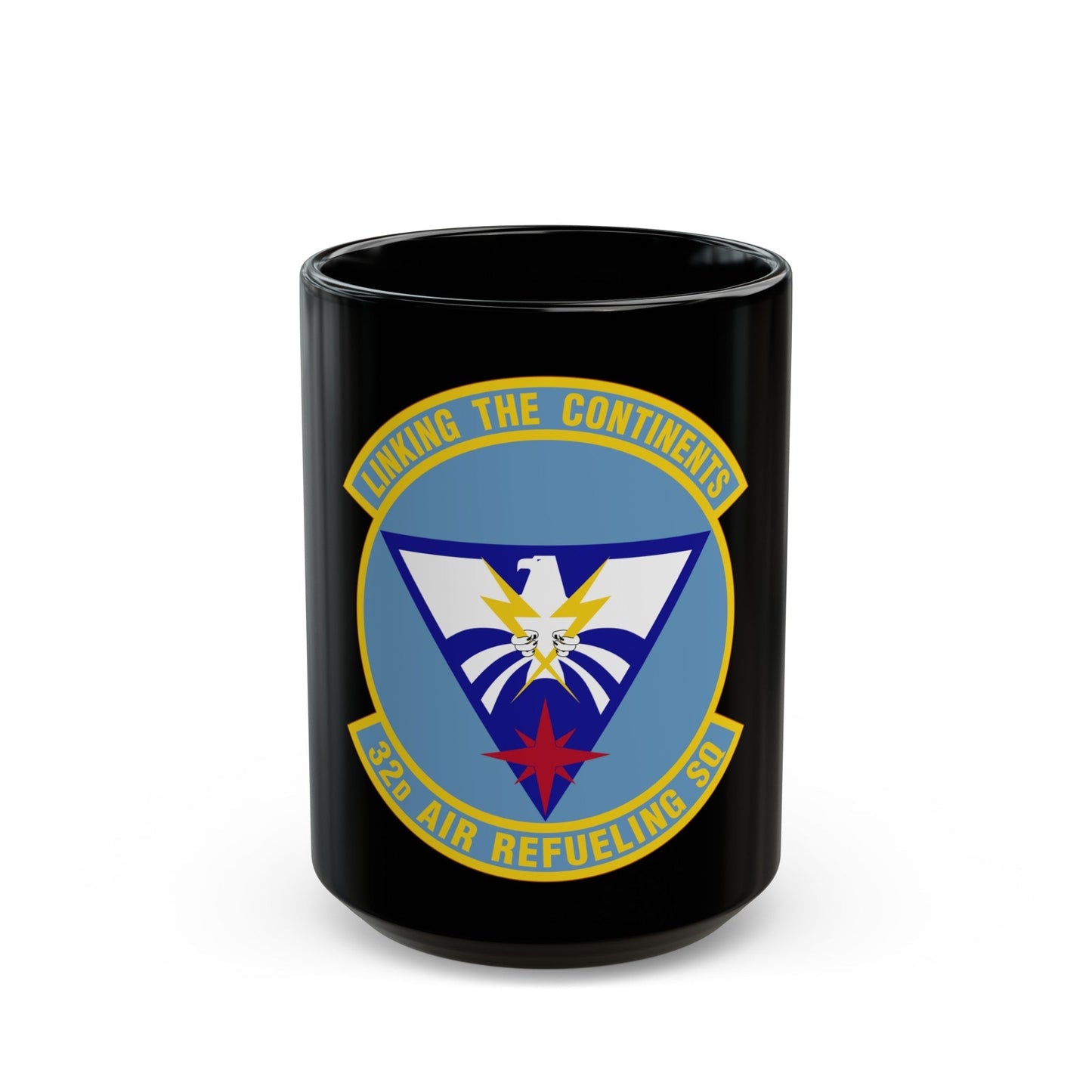 32 Air Refueling Squadron AMC (U.S. Air Force) Black Coffee Mug-15oz-The Sticker Space