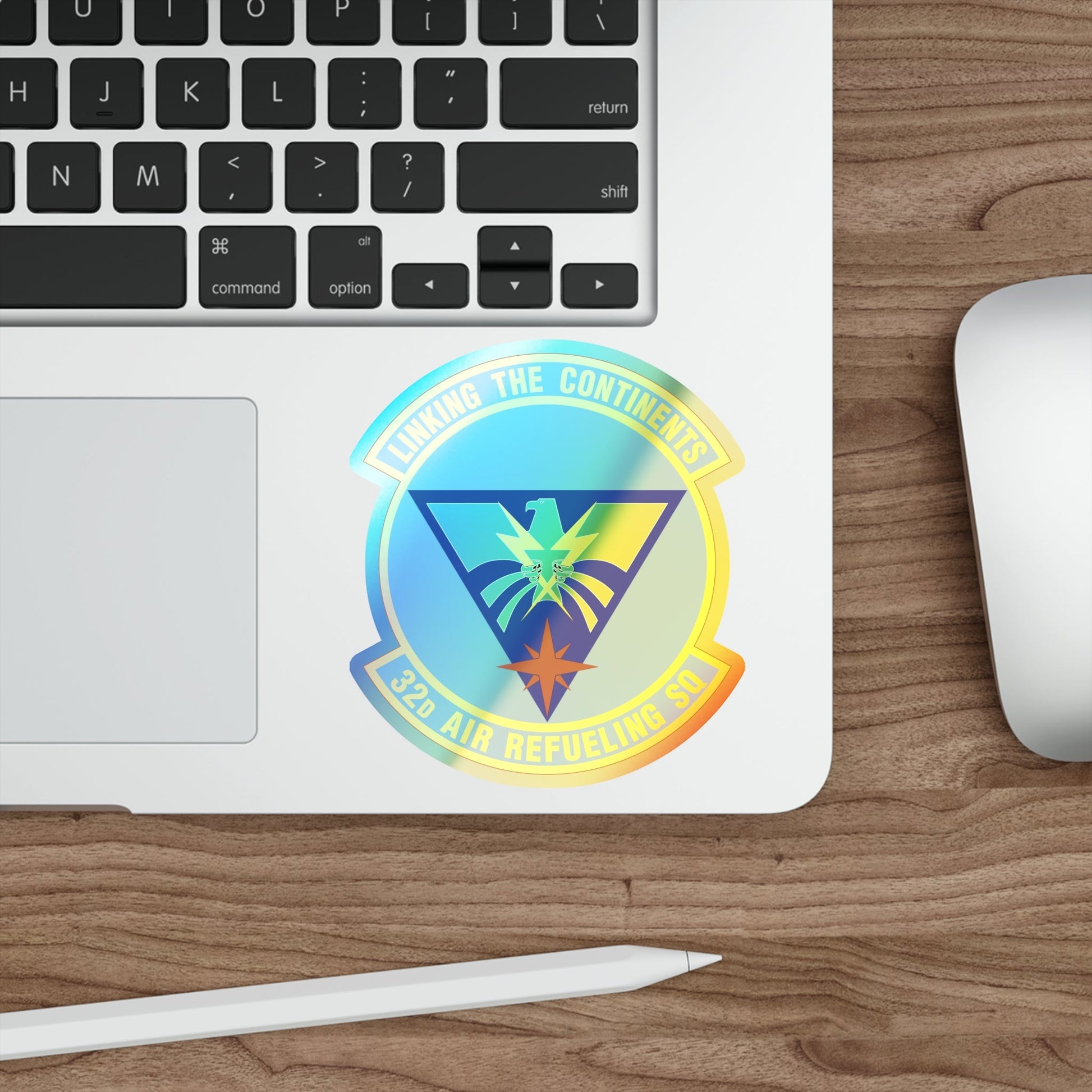 32 Air Refueling Squadron AMC (U.S. Air Force) Holographic STICKER Die-Cut Vinyl Decal-The Sticker Space