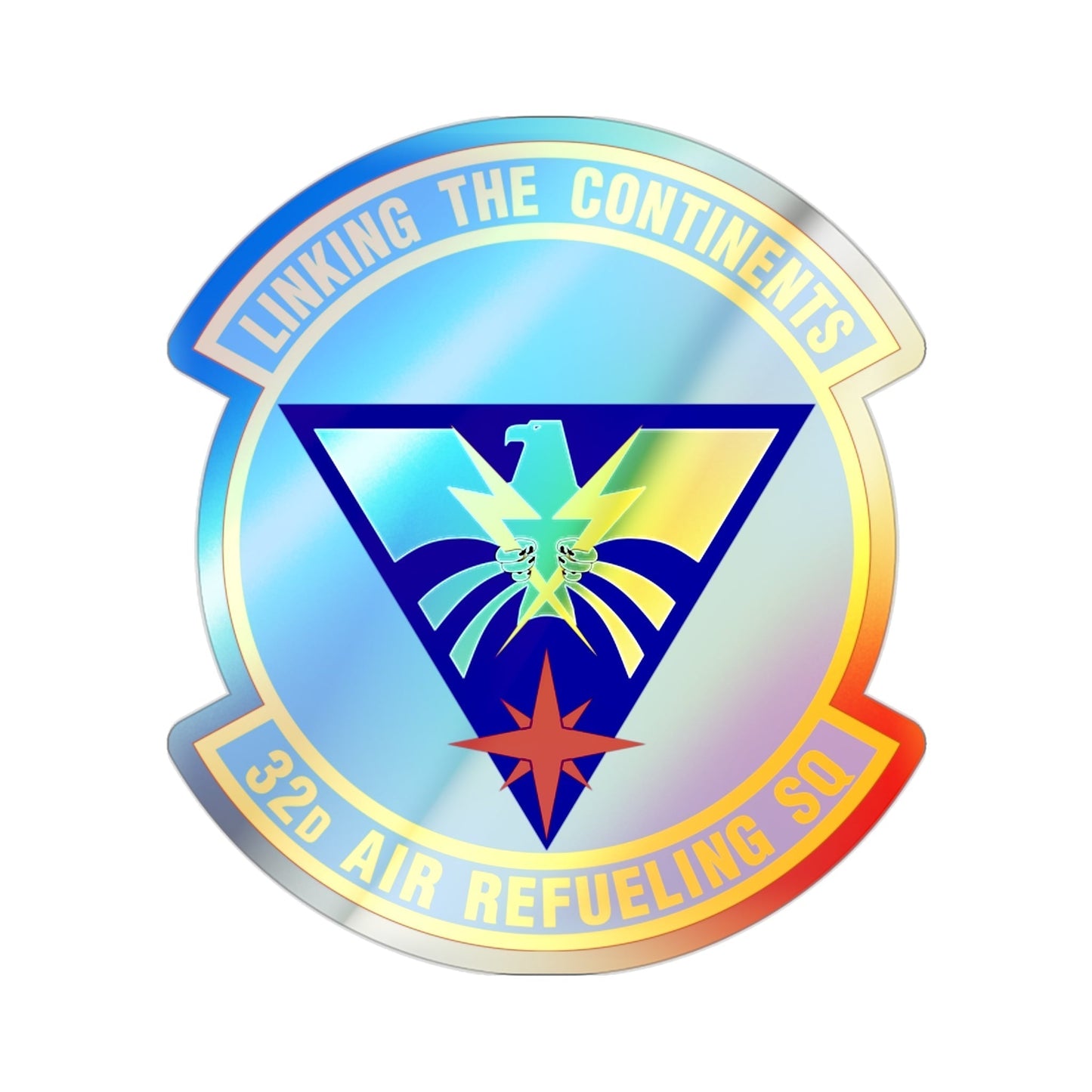 32 Air Refueling Squadron AMC (U.S. Air Force) Holographic STICKER Die-Cut Vinyl Decal-2 Inch-The Sticker Space