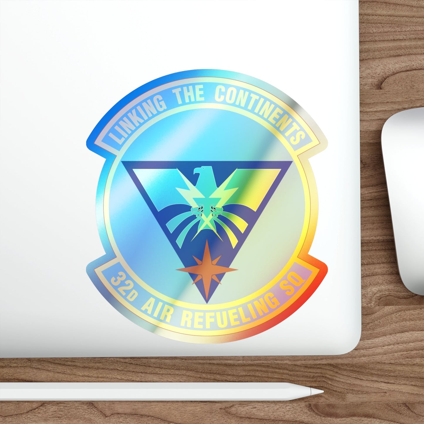 32 Air Refueling Squadron AMC (U.S. Air Force) Holographic STICKER Die-Cut Vinyl Decal-The Sticker Space