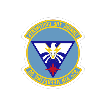 32 Air Refueling Squadron AMC (U.S. Air Force) REVERSE PRINT Transparent STICKER-5" × 5"-The Sticker Space