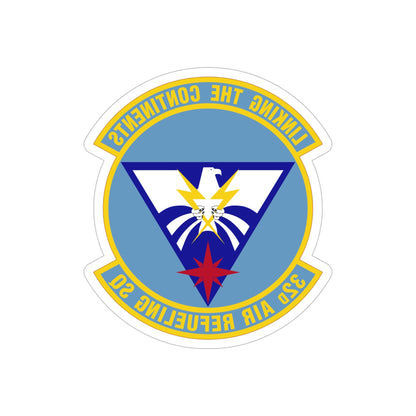 32 Air Refueling Squadron AMC (U.S. Air Force) REVERSE PRINT Transparent STICKER-6" × 6"-The Sticker Space