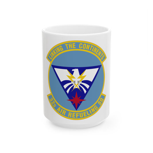 32 Air Refueling Squadron AMC (U.S. Air Force) White Coffee Mug-15oz-The Sticker Space