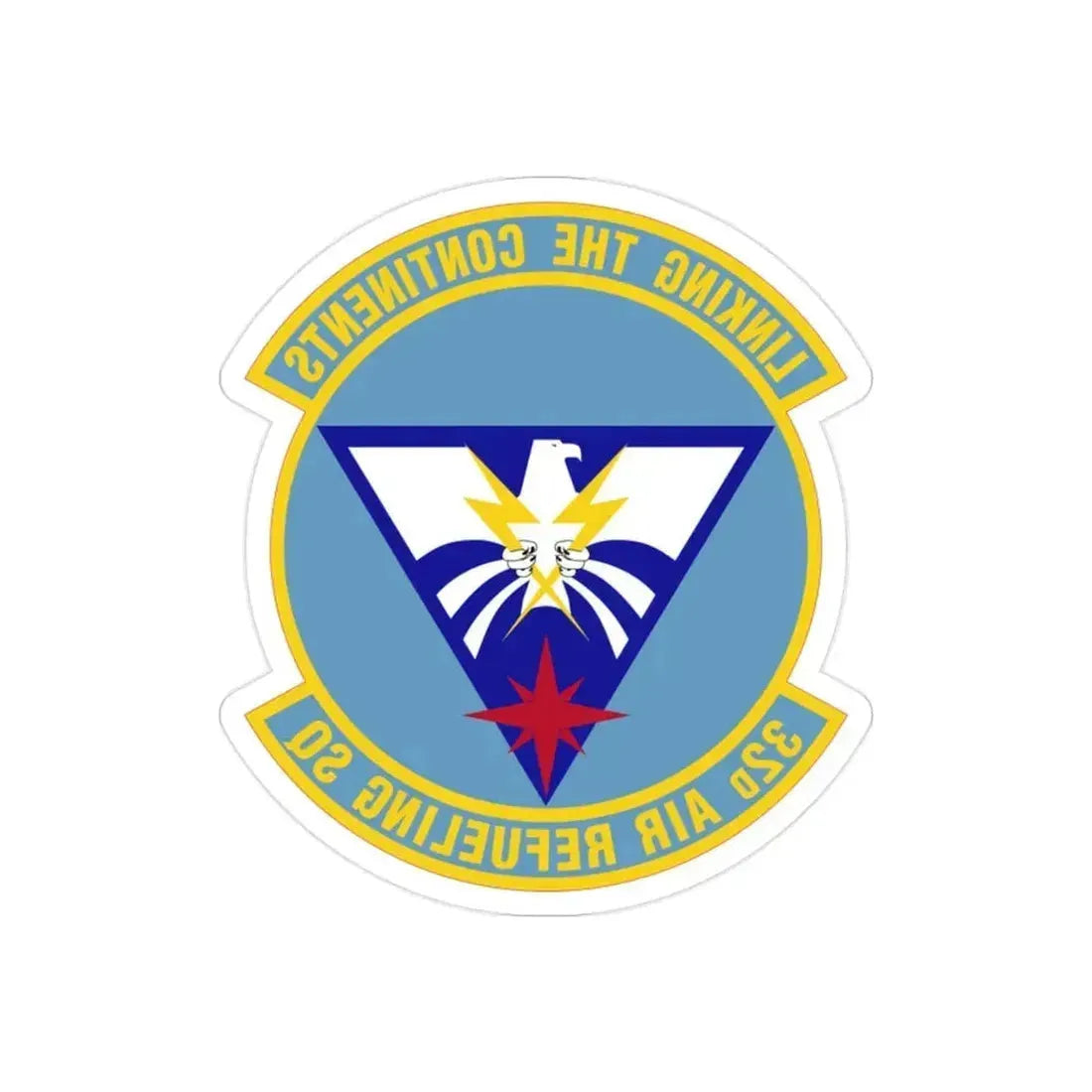 32 Air Refueling Squadron AMC (U.S. Air Force) REVERSE PRINT Transparent Die-Cut STICKER 2 Inch Die-Cut Transparent - The Sticker Space