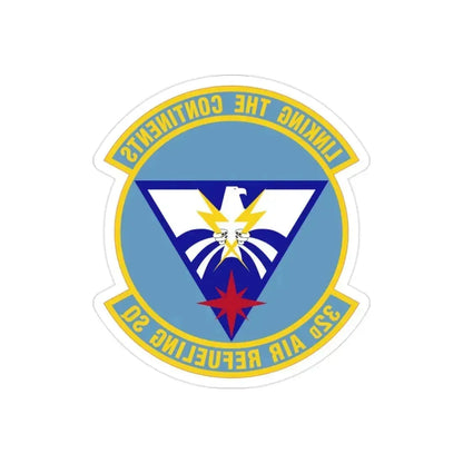 32 Air Refueling Squadron AMC (U.S. Air Force) REVERSE PRINT Transparent Die-Cut STICKER 2 Inch Die-Cut Transparent - The Sticker Space