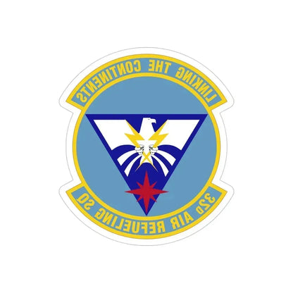 32 Air Refueling Squadron AMC (U.S. Air Force) REVERSE PRINT Transparent Die-Cut STICKER 5 Inch Die-Cut Transparent - The Sticker Space
