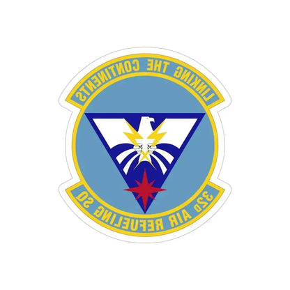 32 Air Refueling Squadron AMC (U.S. Air Force) REVERSE PRINT Transparent Die-Cut STICKER 6 Inch Die-Cut Transparent - The Sticker Space
