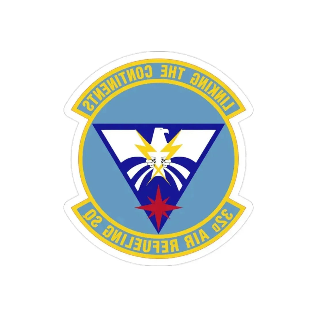 32 Air Refueling Squadron AMC (U.S. Air Force) REVERSE PRINT Transparent Die-Cut STICKER - The Sticker Space