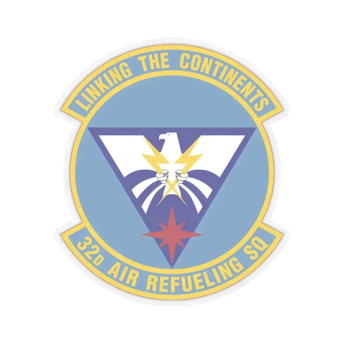 32 Air Refueling Squadron AMC (U.S. Air Force) STICKER Vinyl Kiss-Cut Decal 3 Inch Transparent - The Sticker Space