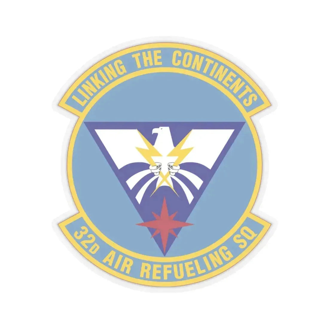 32 Air Refueling Squadron AMC (U.S. Air Force) STICKER Vinyl Kiss-Cut Decal 4 Inch Transparent - The Sticker Space