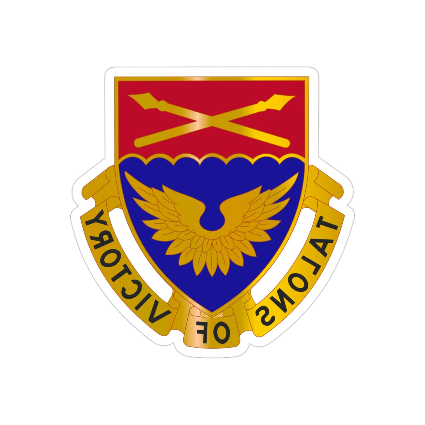 32 Aviation Battalion (U.S. Army) REVERSE PRINT Transparent STICKER-3" × 3"-The Sticker Space