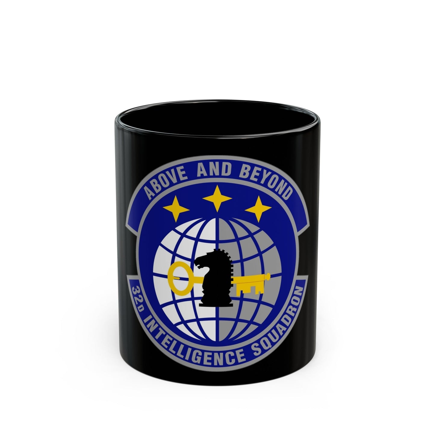 32 Intelligence Squadron AFISRA (U.S. Air Force) Black Coffee Mug-11oz-The Sticker Space