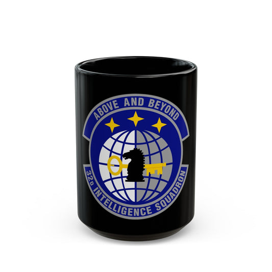 32 Intelligence Squadron AFISRA (U.S. Air Force) Black Coffee Mug-15oz-The Sticker Space