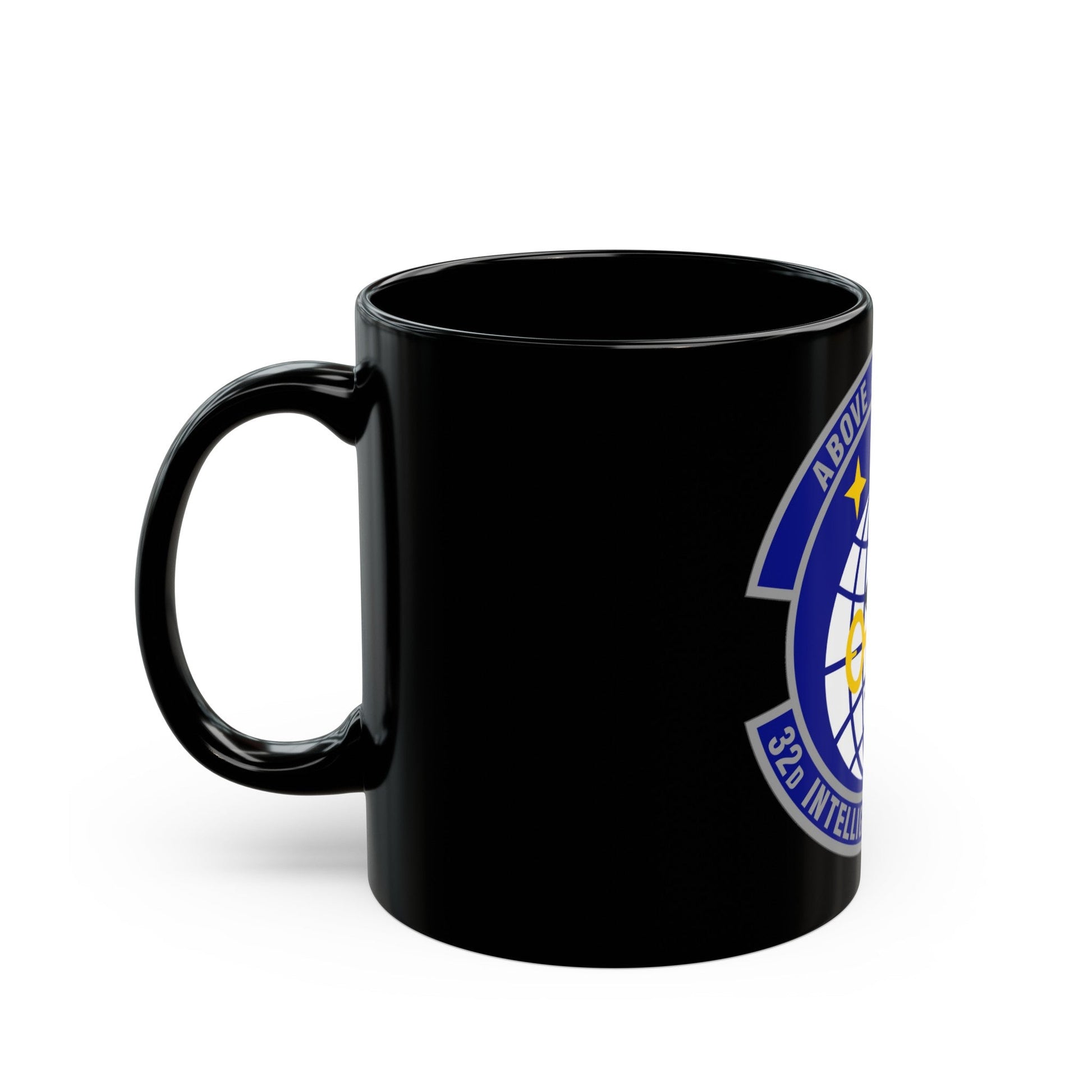 32 Intelligence Squadron AFISRA (U.S. Air Force) Black Coffee Mug-The Sticker Space