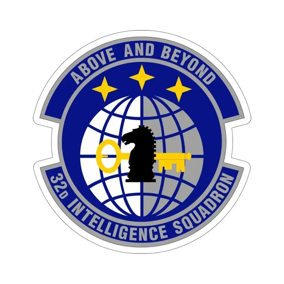 32 Intelligence Squadron AFISRA (U.S. Air Force) STICKER Vinyl Die-Cut Decal 5 Inch - The Sticker Space