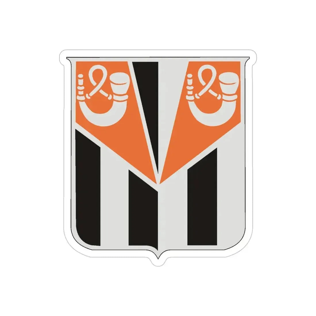 32 Signal Battalion (U.S. Army) REVERSE PRINT Transparent Die-Cut STICKER 5 Inch Die-Cut Transparent - The Sticker Space