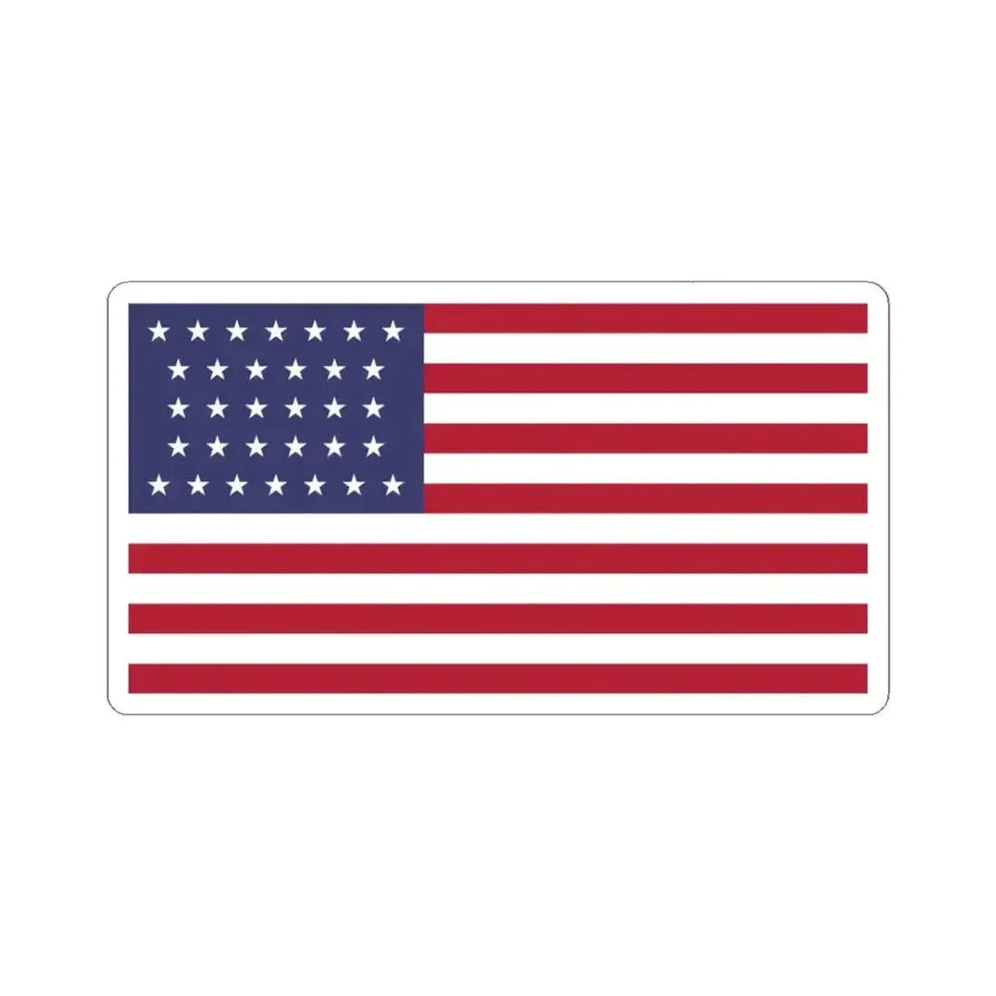 32 Star US Flag (United States) STICKER Vinyl Kiss-Cut Decal 3 Inch White - The Sticker Space