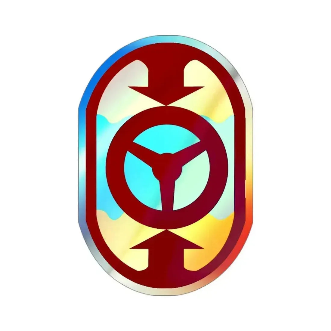 32 Transportation Command (U.S. Army) Holographic STICKER Die-Cut Vinyl Decal 3 Inch Holographic - The Sticker Space