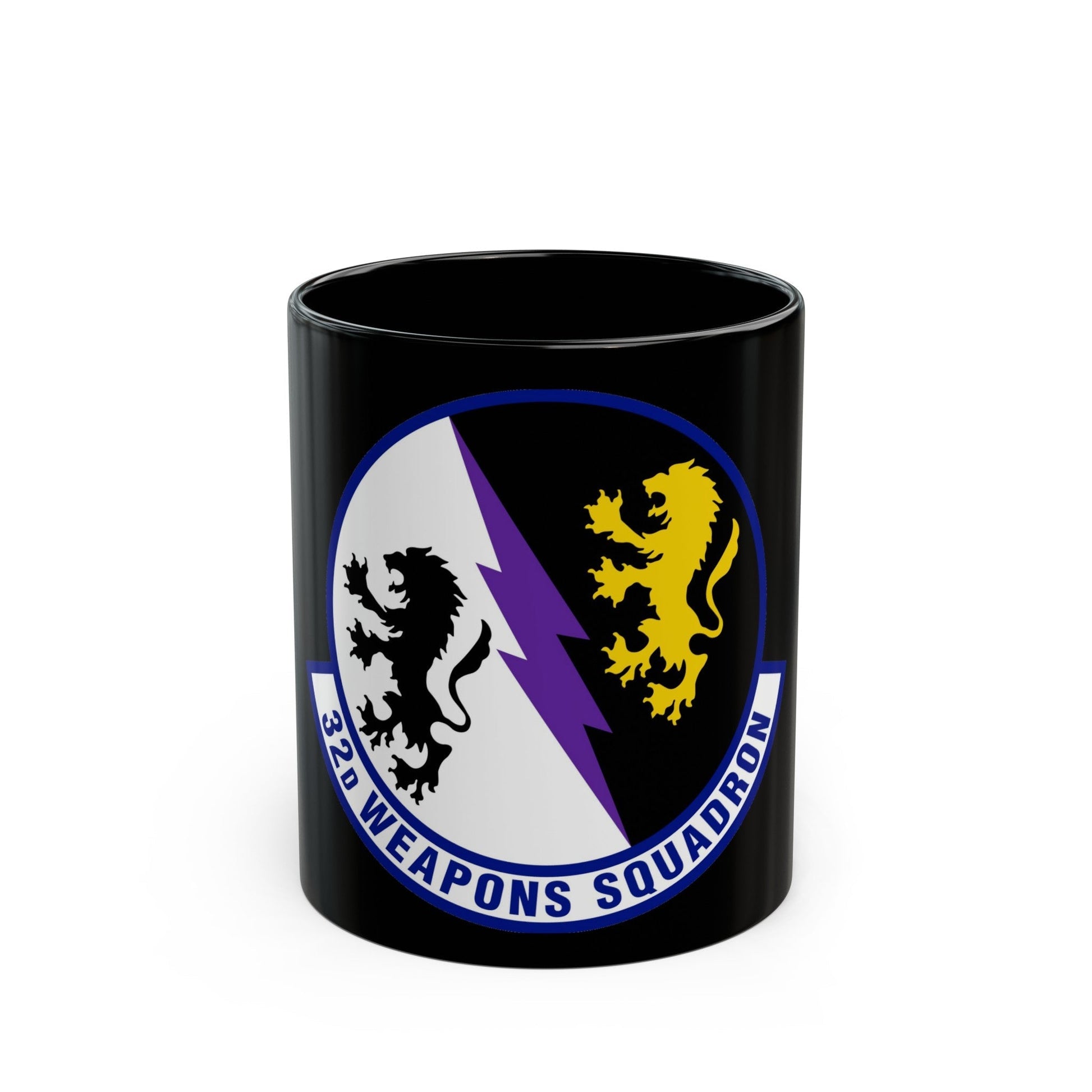 32 Weapons Squadron ACC (U.S. Air Force) Black Coffee Mug-11oz-The Sticker Space