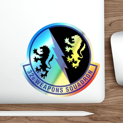 32 Weapons Squadron ACC (U.S. Air Force) Holographic STICKER Die-Cut Vinyl Decal-The Sticker Space