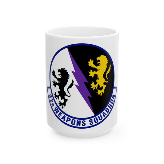 32 Weapons Squadron ACC (U.S. Air Force) White Coffee Mug-15oz-The Sticker Space