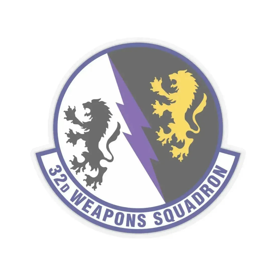 32 Weapons Squadron ACC (U.S. Air Force) STICKER Vinyl Kiss-Cut Decal 4 Inch Transparent - The Sticker Space