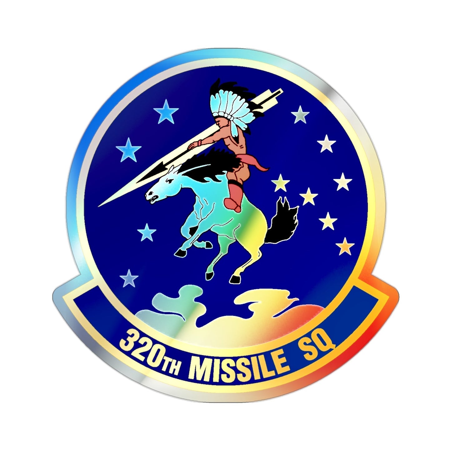 320 Missile Squadron AFGCS (U.S. Air Force) Holographic STICKER Die-Cut Vinyl Decal-2 Inch-The Sticker Space