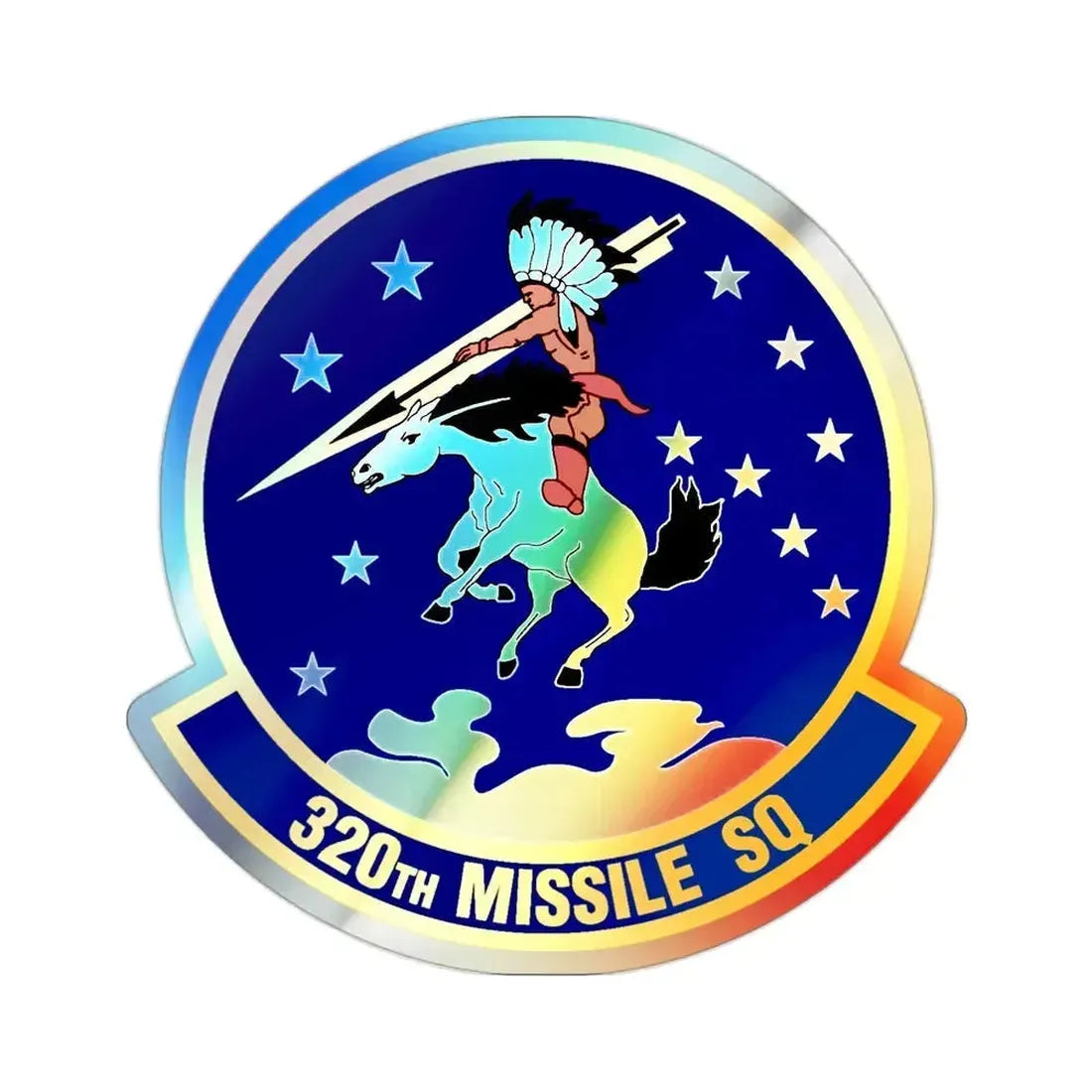 320 Missile Squadron AFGCS (U.S. Air Force) Holographic STICKER Die-Cut Vinyl Decal 2 Inch Holographic - The Sticker Space