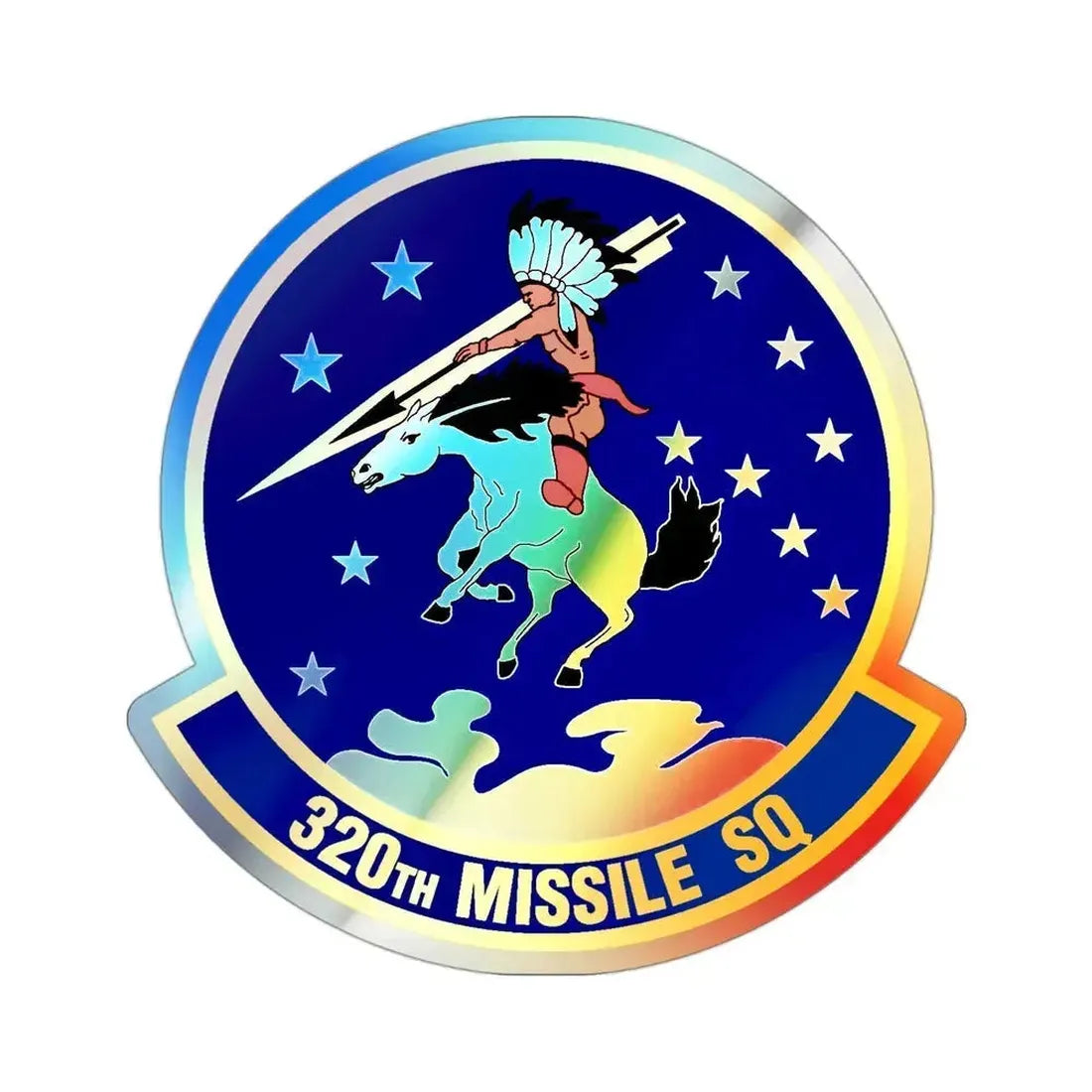 320 Missile Squadron AFGCS (U.S. Air Force) Holographic STICKER Die-Cut Vinyl Decal 3 Inch Holographic - The Sticker Space