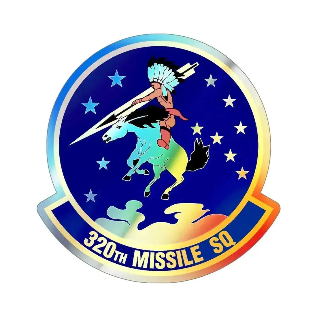 320 Missile Squadron AFGCS (U.S. Air Force) Holographic STICKER Die-Cut Vinyl Decal 5 Inch Holographic - The Sticker Space