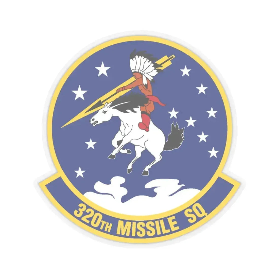 320 Missile Squadron AFGCS (U.S. Air Force) STICKER Vinyl Kiss-Cut Decal 6 Inch Transparent - The Sticker Space