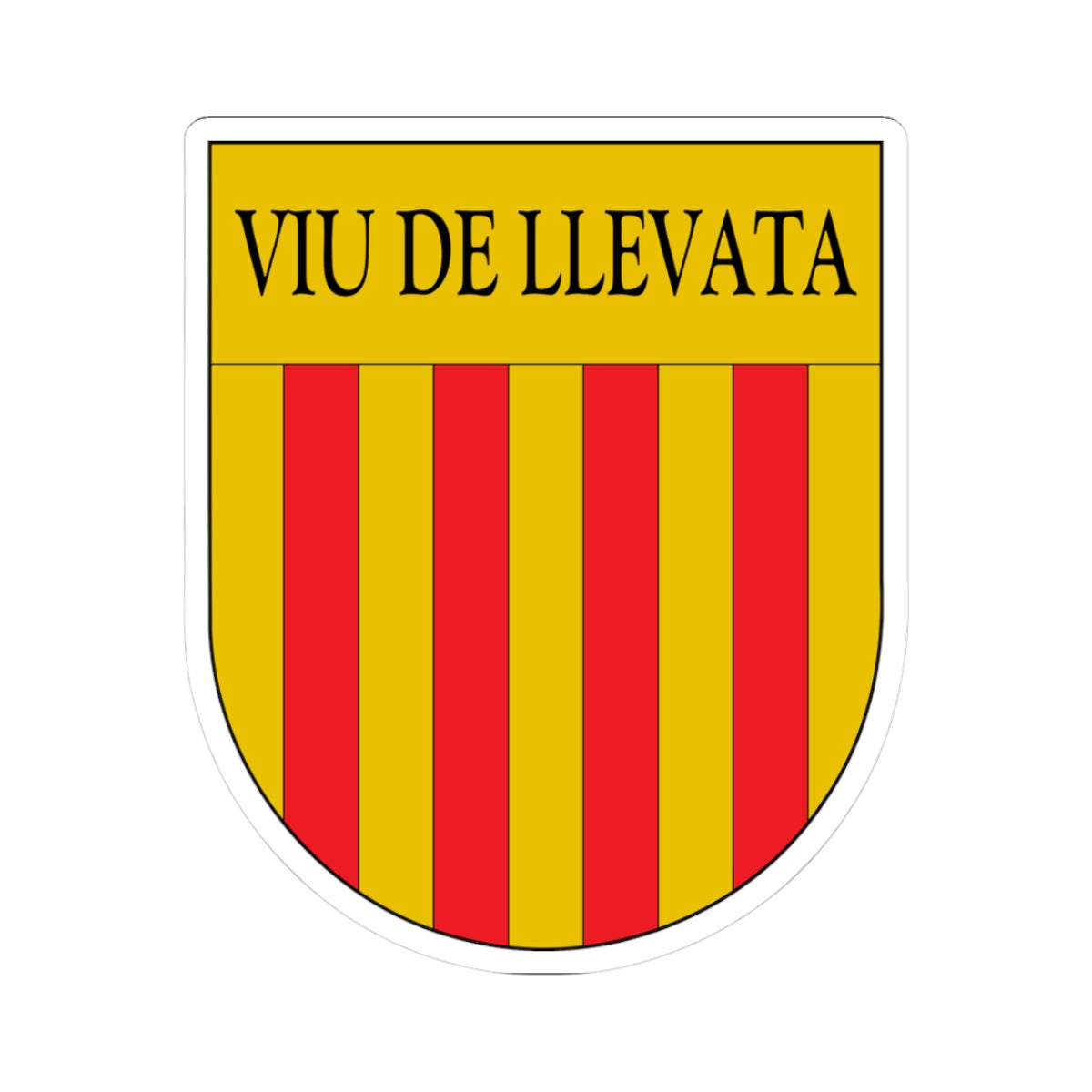 Antic escut municipal de Viu de Llevata (Spain) (Coat of Arms) STICKER Vinyl Kiss-Cut Decal