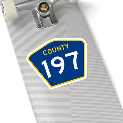County 197 MN (Minnesota) (Road Sign) STICKER Vinyl Kiss-Cut Decal