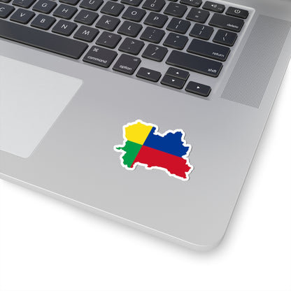 Flag Map Of The Zilina Region (Slovakia) STICKER Vinyl Kiss-Cut Decal