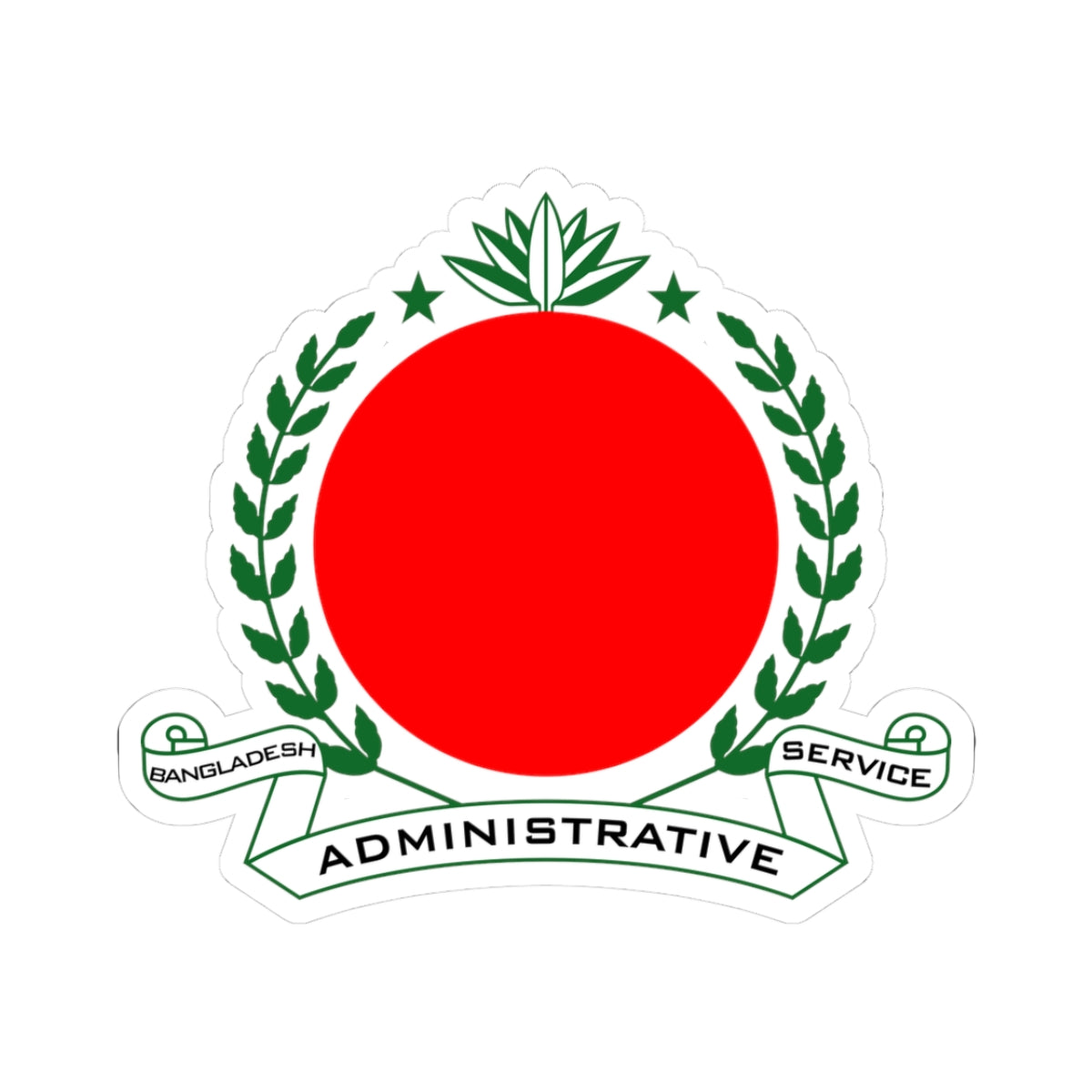 Bangladesh Administrative Service BAS Seal (Bangladesh) (Coat of Arms) STICKER Vinyl Kiss-Cut Decal