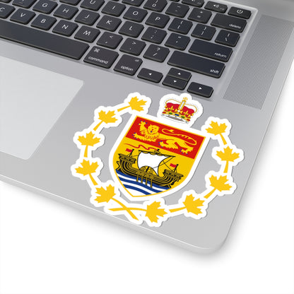 Badge of the Lieutenant-Governor of New Brunswick (Canada) (Coat of Arms) STICKER Vinyl Kiss-Cut Decal